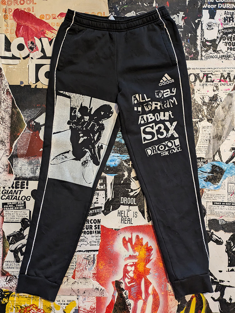 FOMO Collection - Collage A.D.I.D.A.S. Throat Hug Joggers - S(30" waist) - 8632