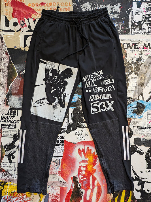 FOMO Collection - Collage A.D.I.D.A.S. Throat Hug Sweatpants - L(30" waist) - 8639