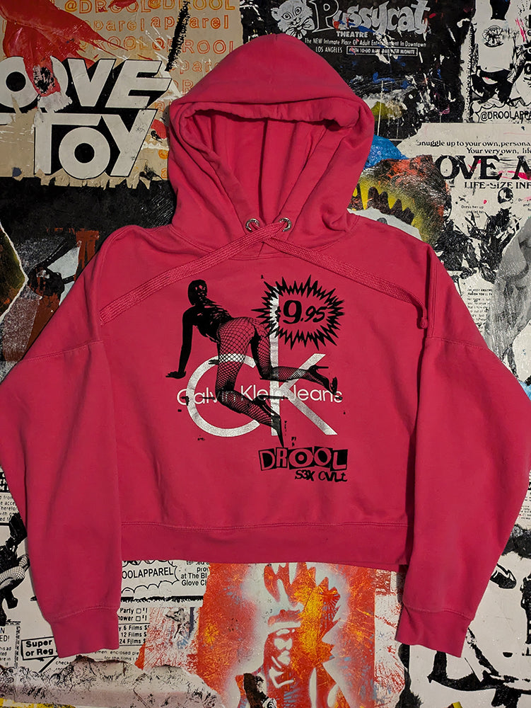 FOMO Collection Calvin Klein Love Machine Crop Top Hoodie - M - 8824