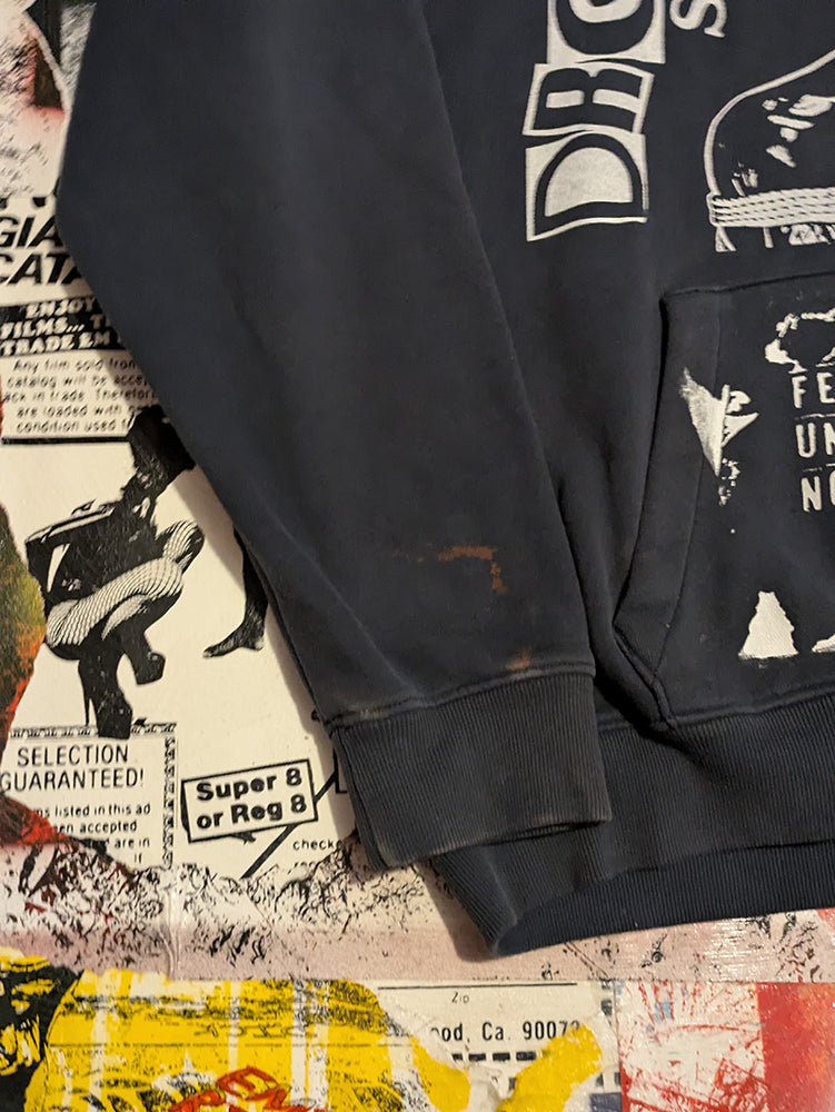 FOMO Collection DISTRESSED Collage Manifesto Hoodie - 2XL - 8825