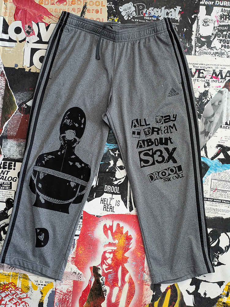 FOMO Collection  DISTRESSED A.D.I.D.A.S. Manifesto Sweatpants - L(32" waist, 35" length) - 9027