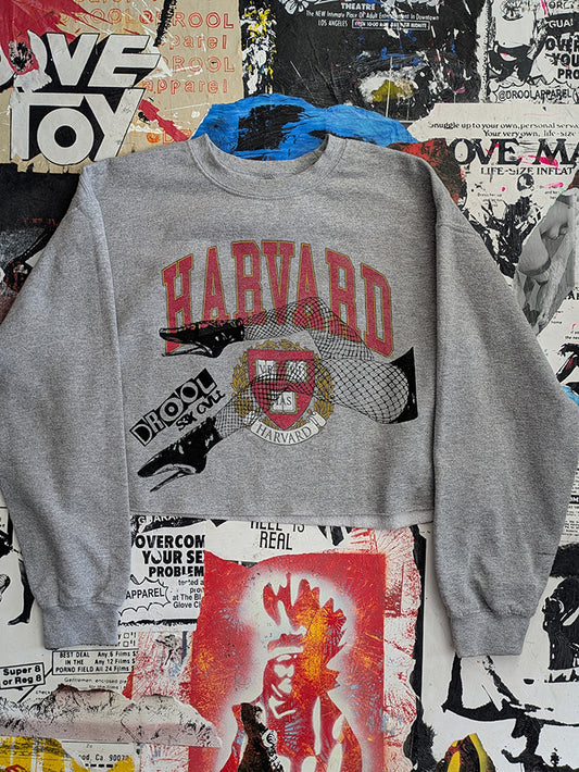 FOMO Collection Harvard Legs Crewneck Crop Top - M - 9128
