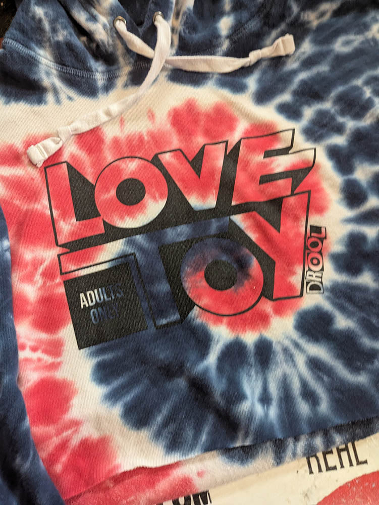 FOMO Collection Love Toy Raw Cut Crop Top Hoodie - S - 9627