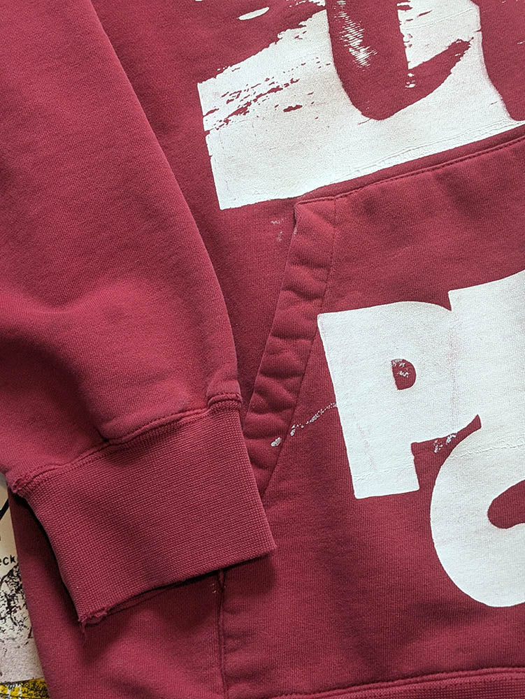 FOMO Collection DISTRESSED Collage Element Pets Hoodie - L - 9913