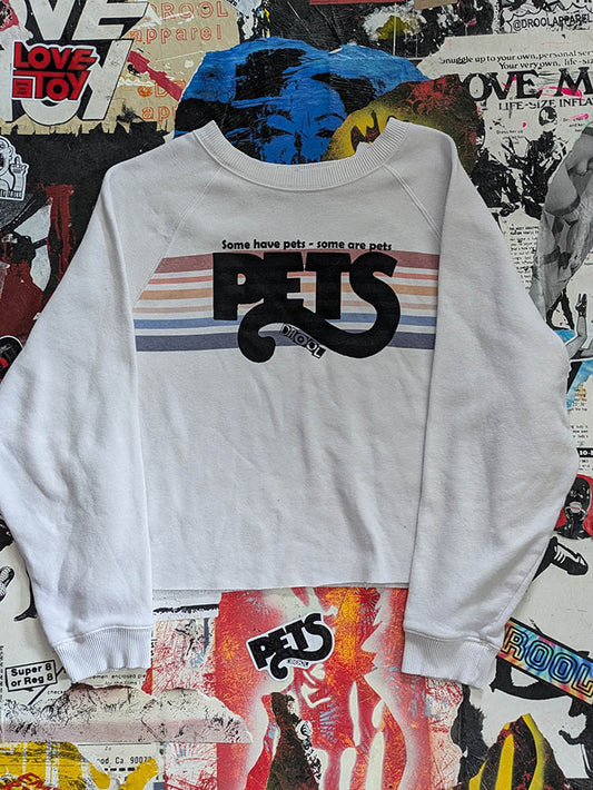 FOMO Collection Pets Raw Cut Crewneck Crop Top  - M - 10035