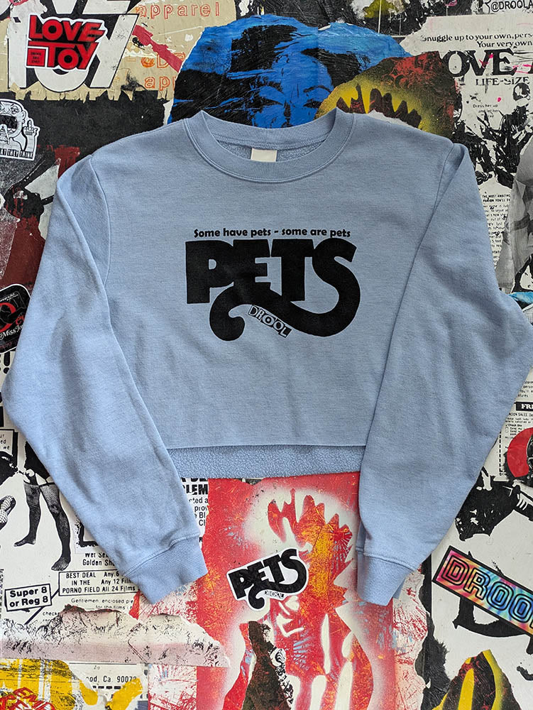 FOMO Collection Pets Raw Cut Crewneck Crop Top  - M - 10037