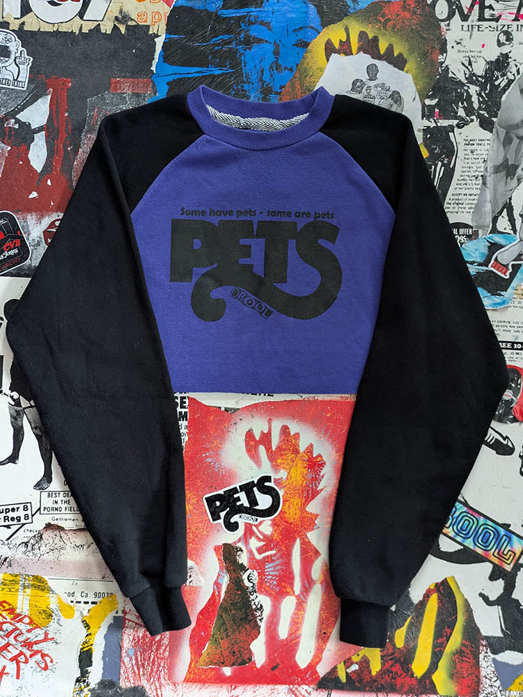 FOMO Collection Pets Raw Cut Crewneck Crop Top  - S - 10042