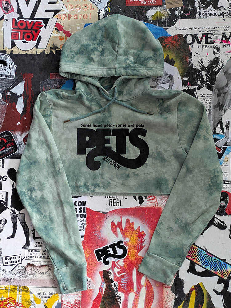 FOMO Collection Pets Raw Cut Crop Top Hoodie  - S - 10043