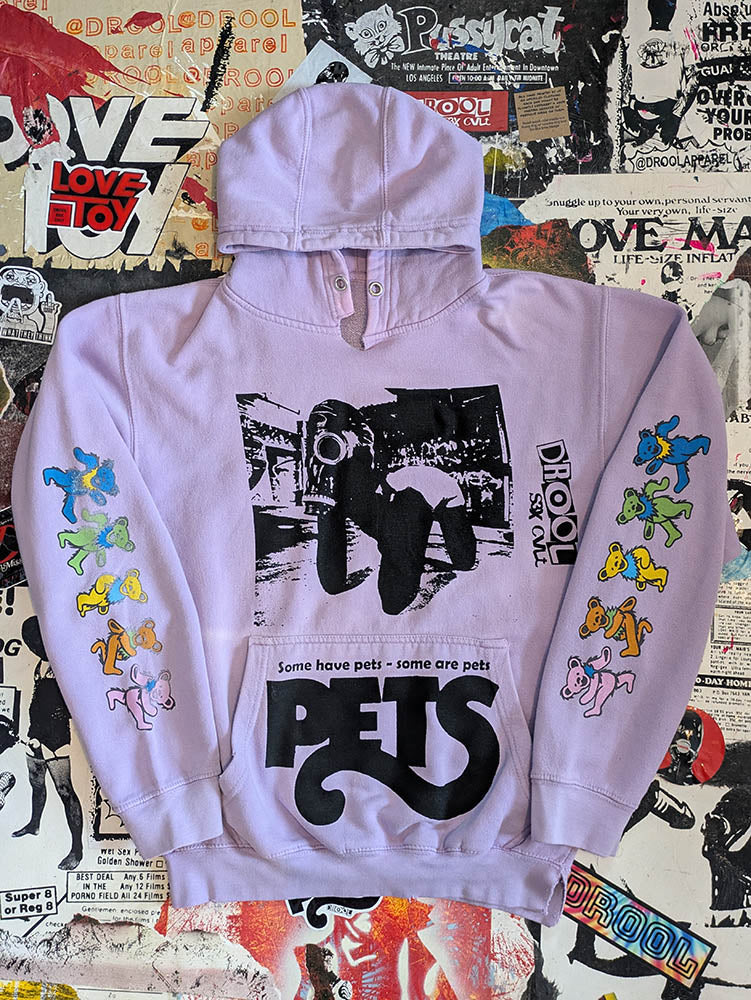 FOMO Collection Collage Grateful Dead Pets / Rubber Pup Hoodie  - L - 10118