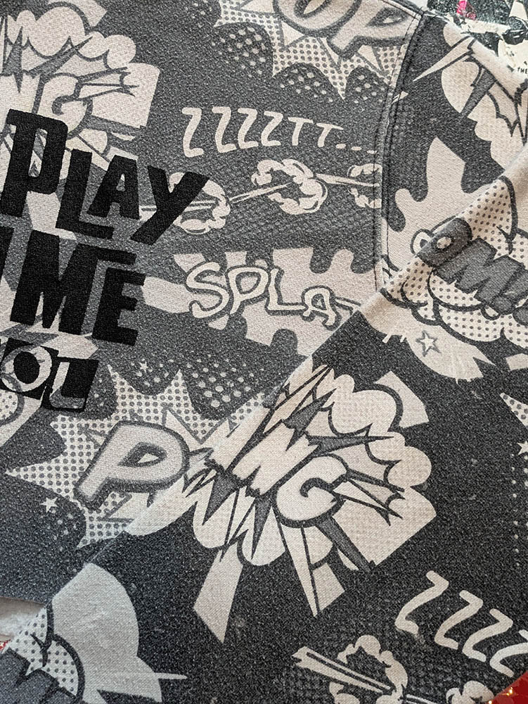FOMO Collection Come Play With Me Raw Cut Crop Top Hoodie  - M - 10512