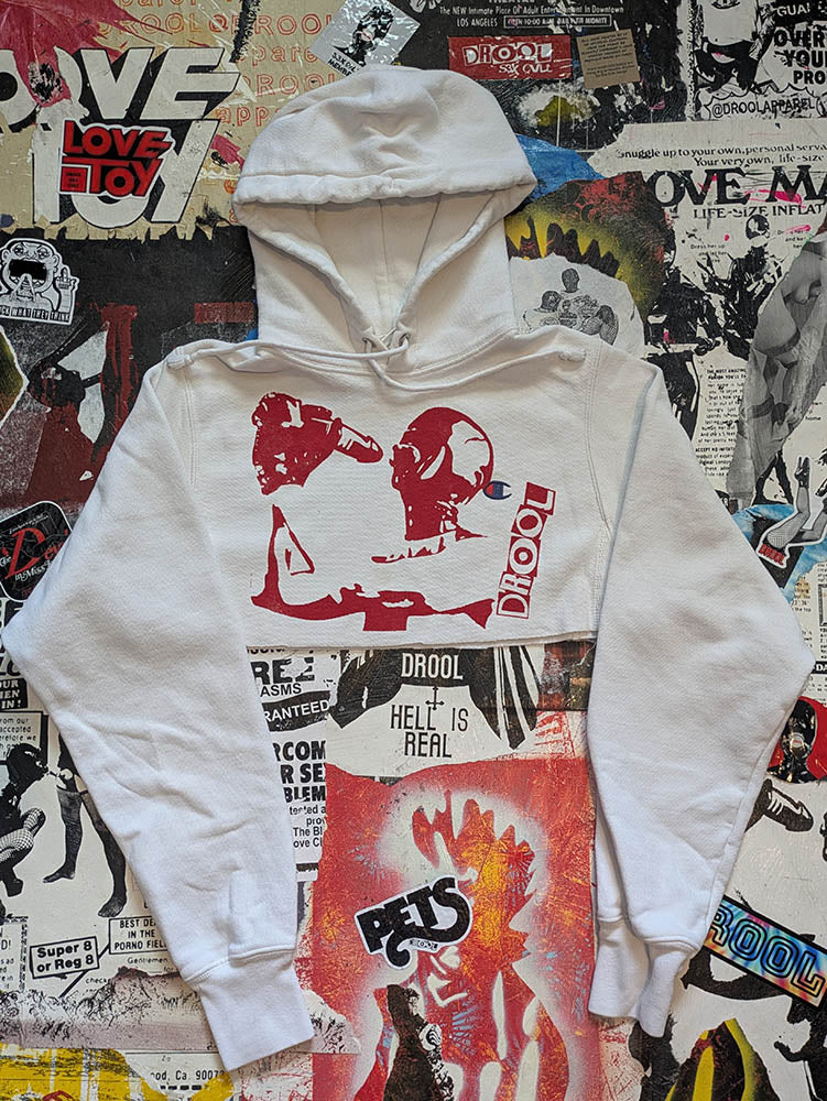 FOMO Collection Champion(reverse weave) Hungry Raw Cut Crop Top/Shrug Hoodie  - XS - 10620