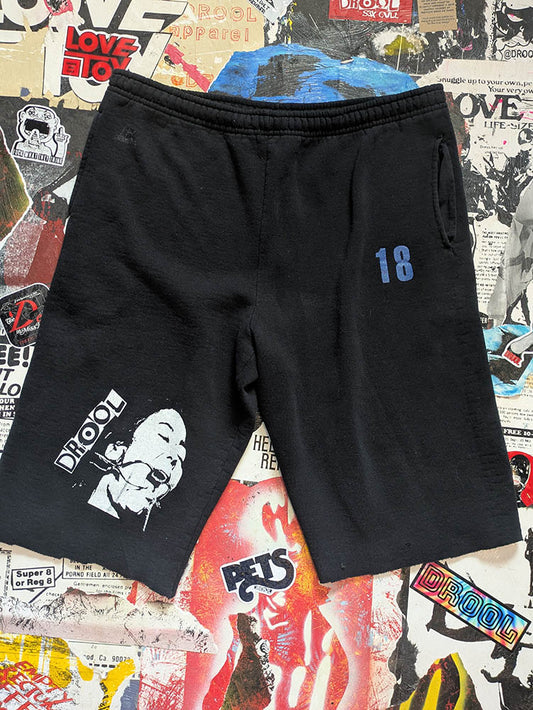 FOMO Collection Russell Raw Cut Origin Story Shorts  - L(Waist = 36" - Inseam = 12" - Length = 23") - 10627