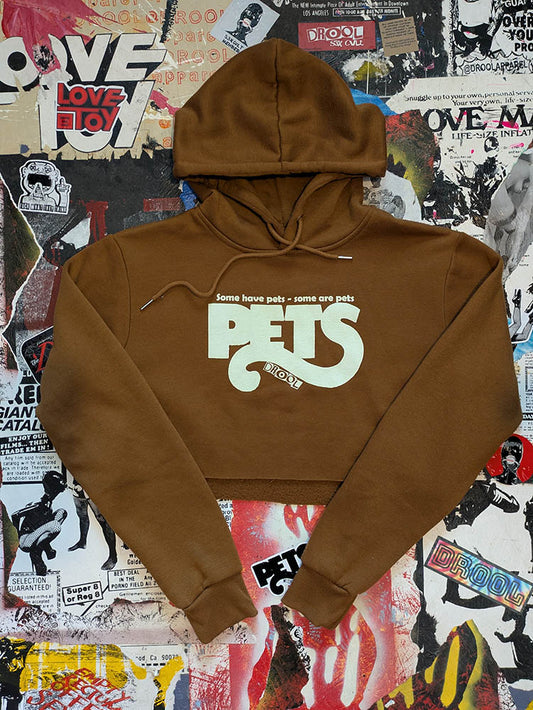 FOMO Collection Pets Raw Cut Crop Top Hoodie  - M - 1078