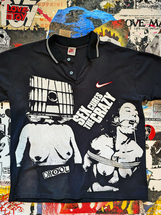 FOMO Collection DISTRESSED Nike Vintage Made In USA Collage Glory Box / Origin Story / Sex Cures The Crazy  - XL - 1071