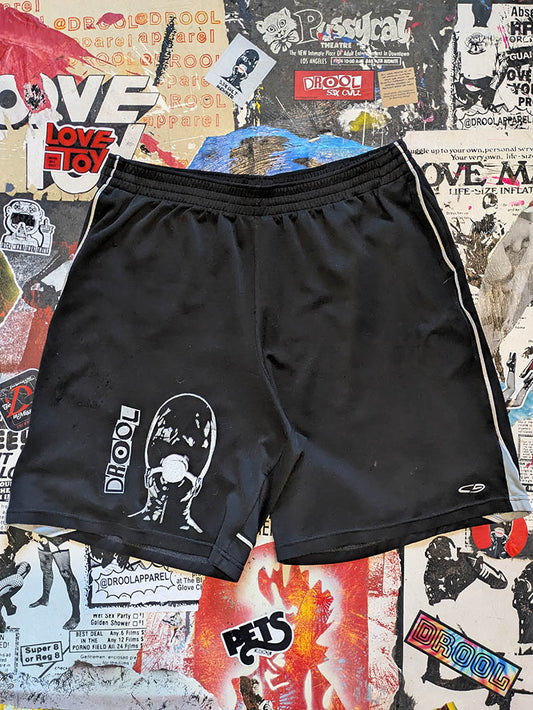 FOMO Collection DISTRESSED Champion Manifesto Shorts  - L(Waist = 36", Inseam = 10", Length = 21") - 10821