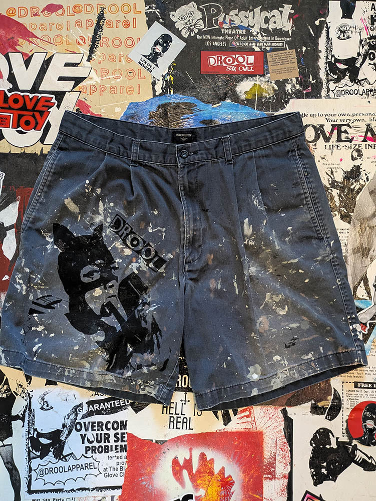 FOMO Collection DISTRESSED Dockers Vice Girls Shorts  - L(Waist = 34", Inseam = 7.5", Length = 18") - 10824