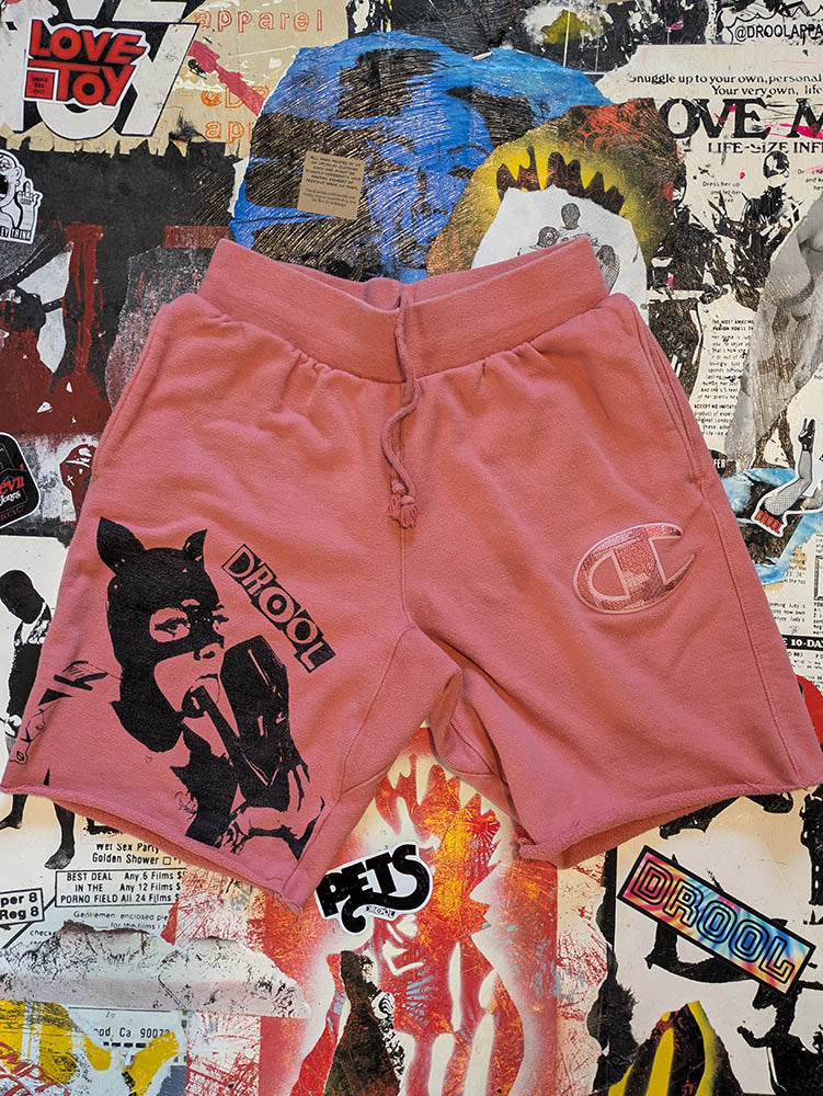 FOMO Collection Champion Vice Girls Raw Cut Shorts  - M(Waist = 28", Inseam = 9", Length = 19") - 10826