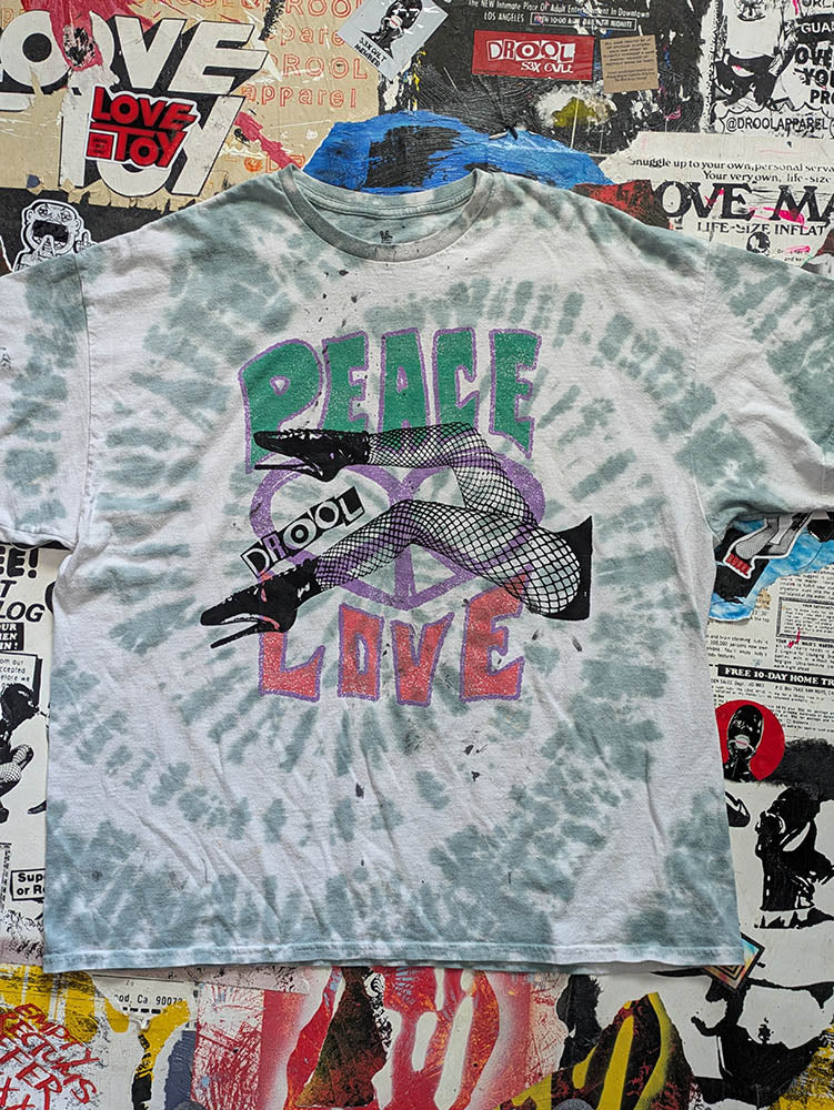 FOMO Collection DISTRESSED Peace & Love Legs  - XL - 1091