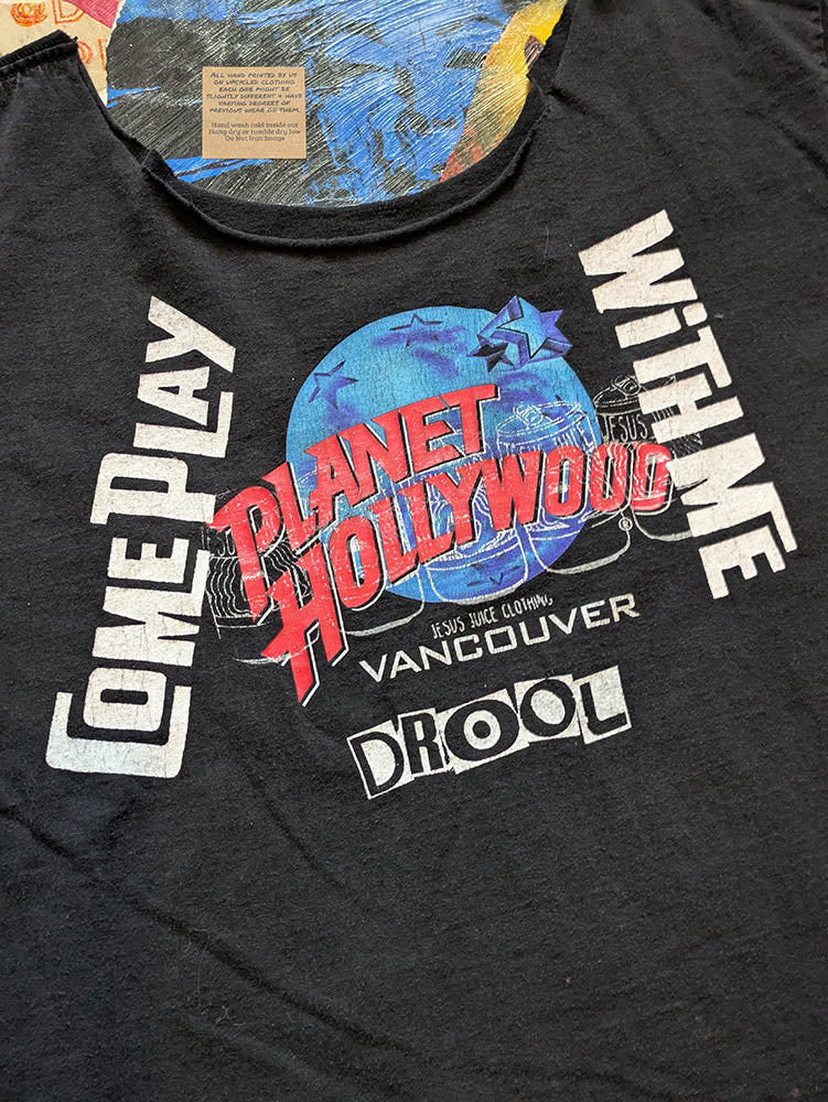 FOMO Collection Planet Hollywood Come Play With Me Raw Cut Crop Top  - 3XL - 10914