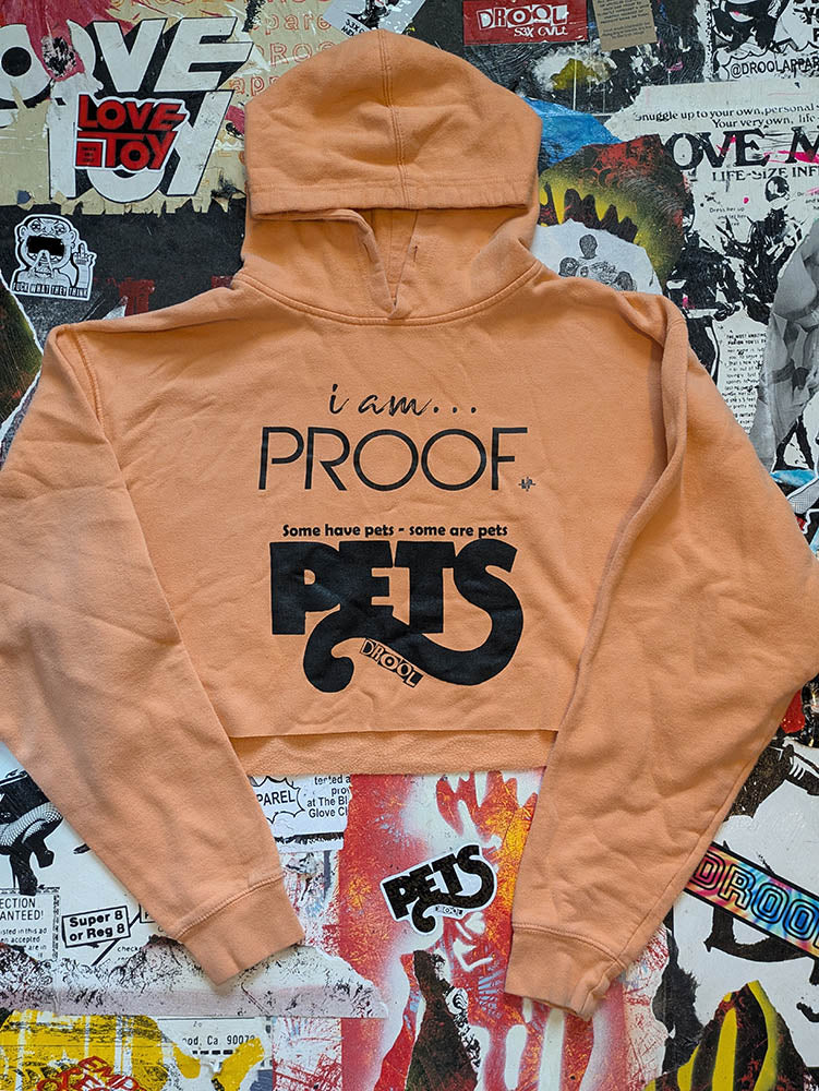 FOMO Collection i am proof Pets Raw Cut Crop Top Hoodie  - 2XL - 10915