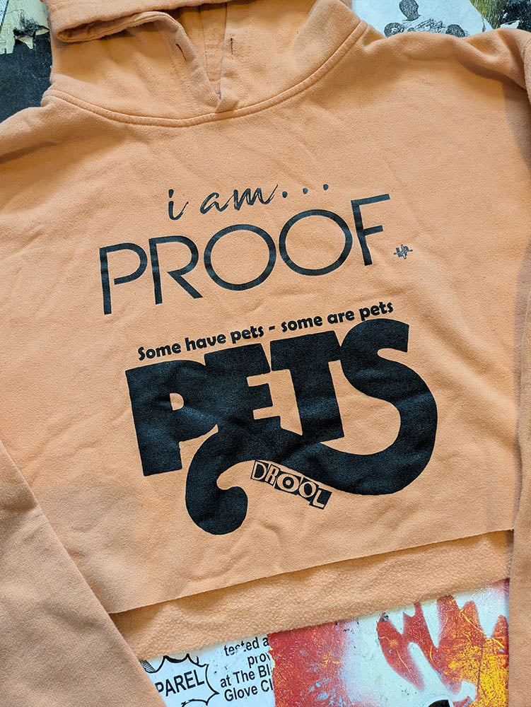 FOMO Collection i am proof Pets Raw Cut Crop Top Hoodie  - 2XL - 10915