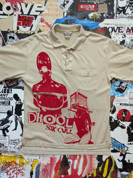FOMO Collection DISTRESSED Collage Vintage Made in USA  Manifesto / Box Head Work Wear  - L - 10926