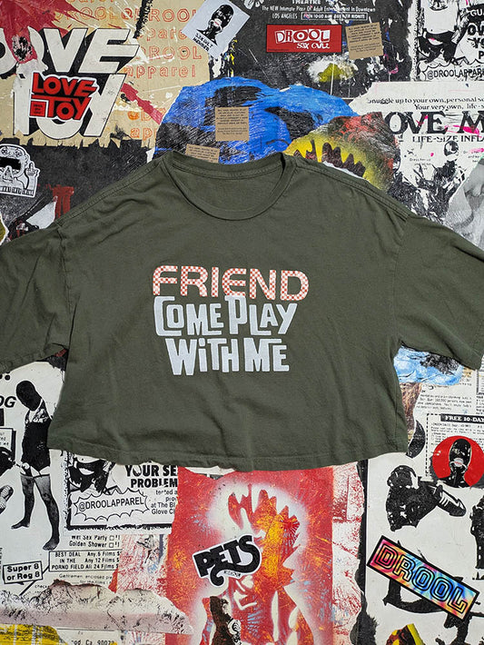FOMO Collection Friend Come Play With Me Crop Top - L - 11023