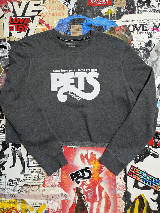 FOMO Collection Pets Raw Cut Crop Top Crewneck - L - 11024
