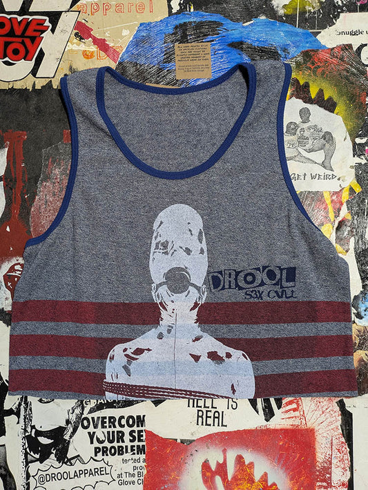 FOMO Collection Manifesto Raw Cut Crop Top Muscle Tank - M - 11025