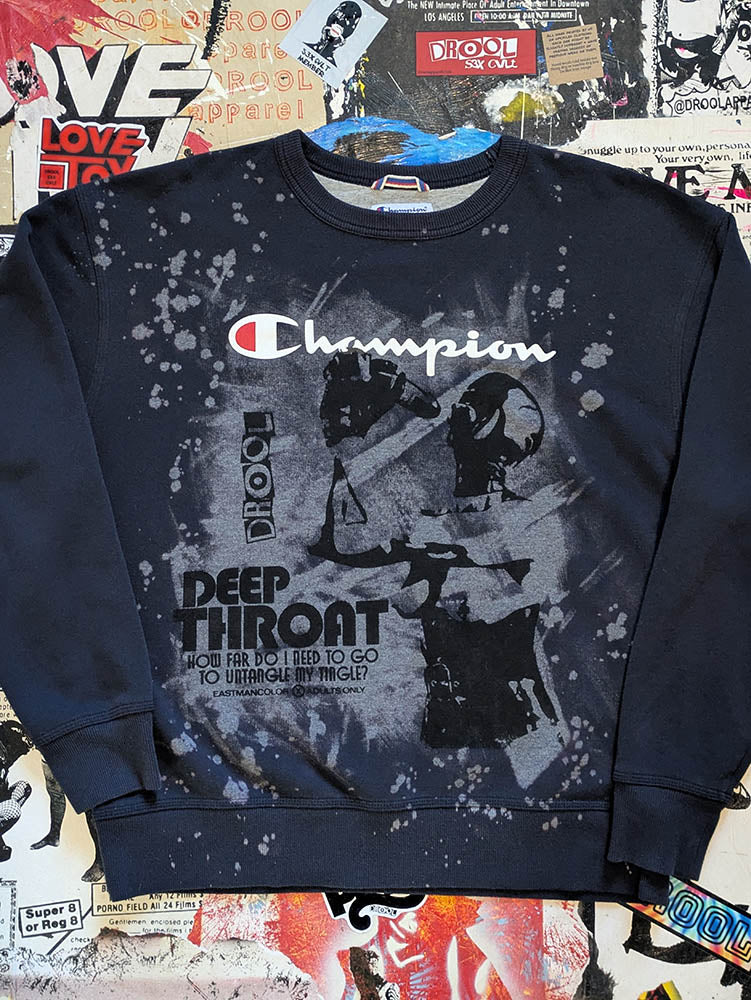 FOMO Collection - Collage Champion Hungry / Deep Throat Crewneck - L - 11221