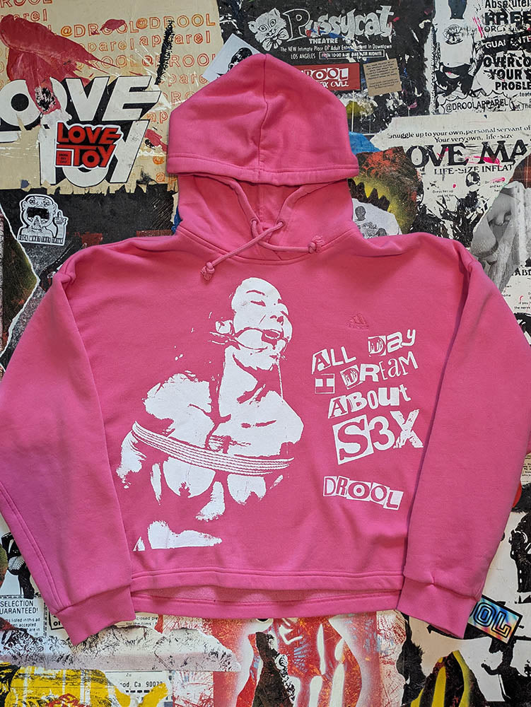 FOMO Collection - Collage A.D.I.D.A.S. Origin Story Crop Top Hoodie  - 11227