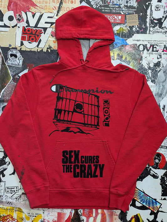 FOMO Collection - Collage DISGRESSED Champion Glory Box / S3x Cures They Crazy Hoodie - S - 11319