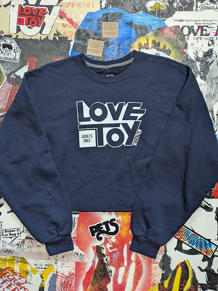 FOMO Collection - Love Toy Raw Cut Crop Top Crewneck - L - 11324