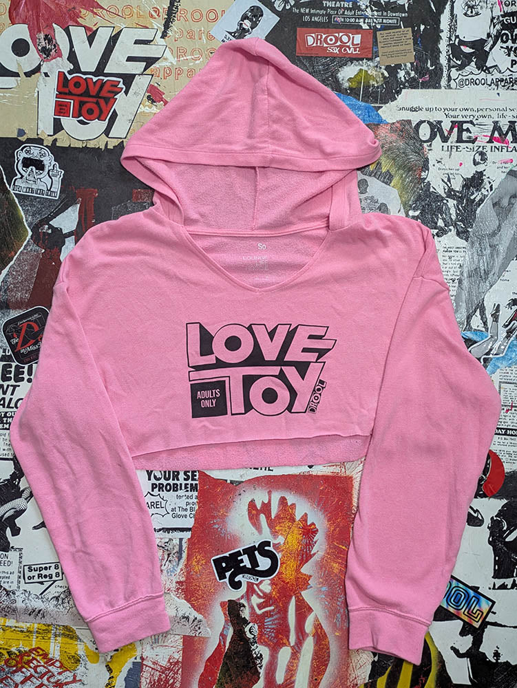 FOMO Collection - Love Toy Raw Cut Crop Top Hoodie - XL - 11327