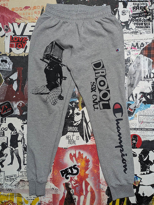FOMO Collection - Champion Box Head Joggers - M(waist = 28" inseam 29" length = 38") - 11430