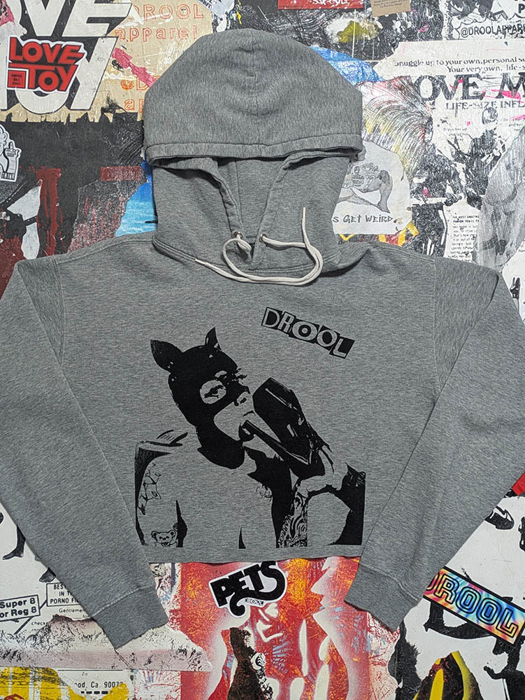FOMO Collection - Vice Girls Raw Cut Crop Top Hoodie - S - 11413