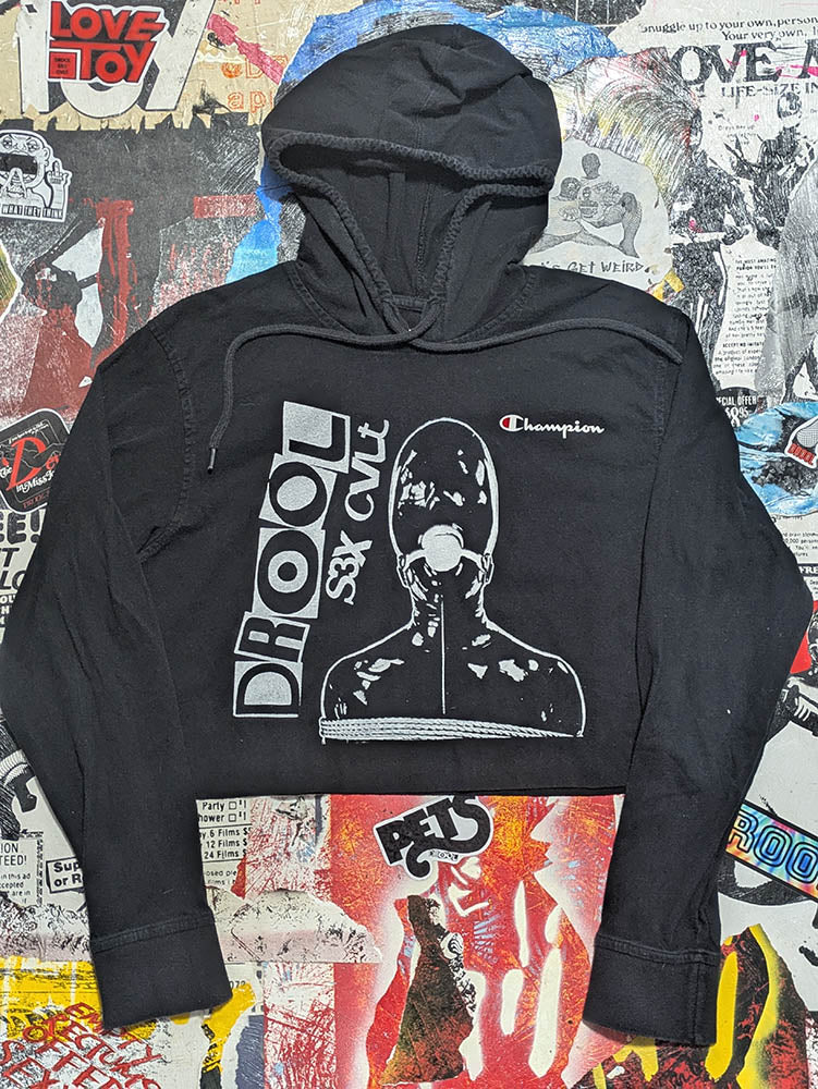 FOMO Collection - Champion Manifesto Raw Cut Crop Top Hoodie - M - 11412
