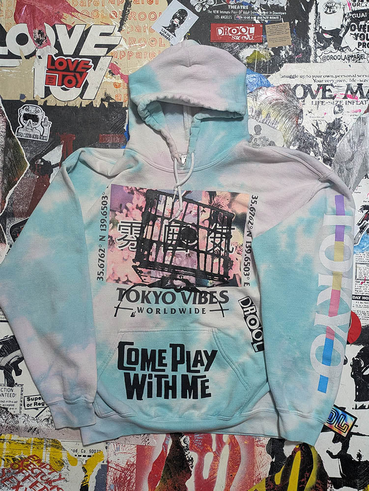 FOMO Collection - Collage Tokyo Vibes Glory Box / Come Play With Me Hoodie - L - 1147