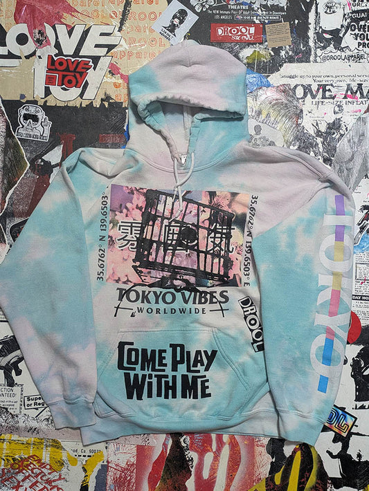FOMO Collection - Collage Tokyo Vibes Glory Box / Come Play With Me Hoodie - L - 1147