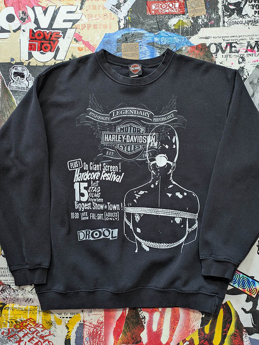 FOMO Collection - Harley Davidson Collage Vintage Made in USA Manifesto Crewneck - XL - 11530