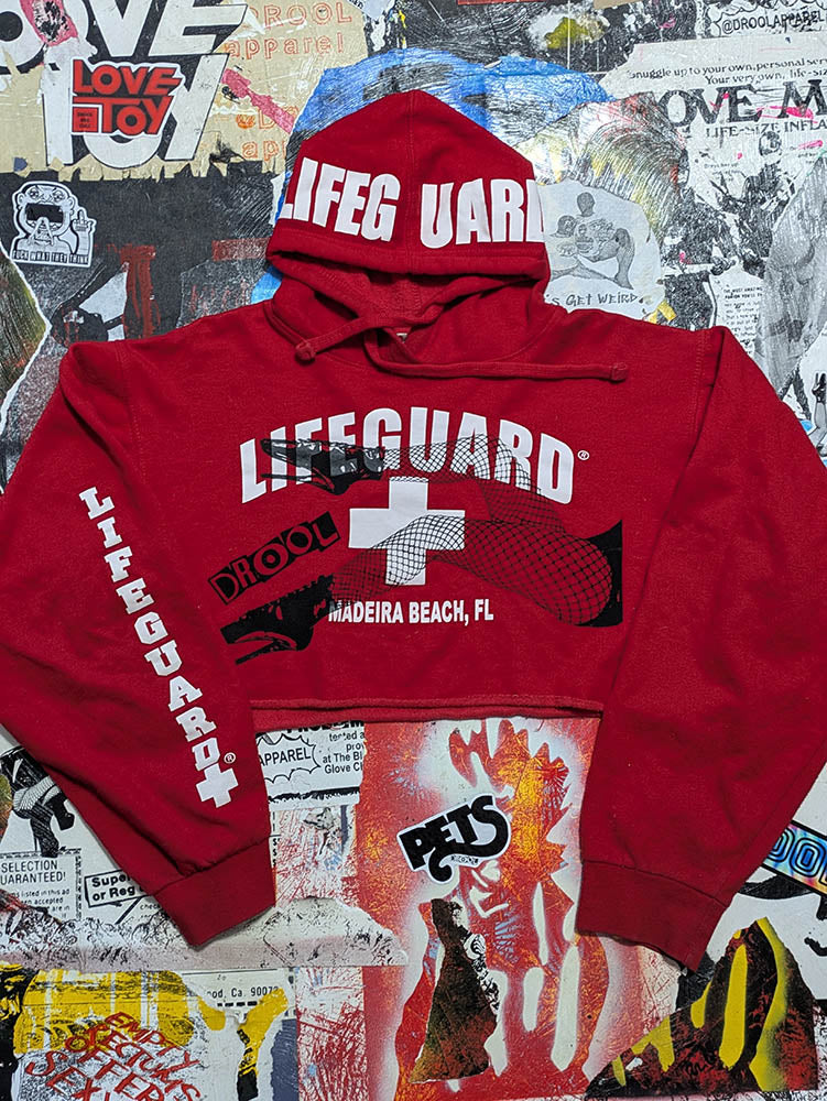 FOMO Collection - Lifeguard Legs Raw Cut Crop Top - L - 11612
