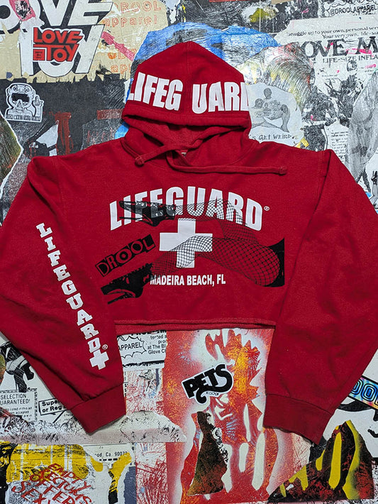 FOMO Collection - Lifeguard Legs Raw Cut Crop Top - L - 11612