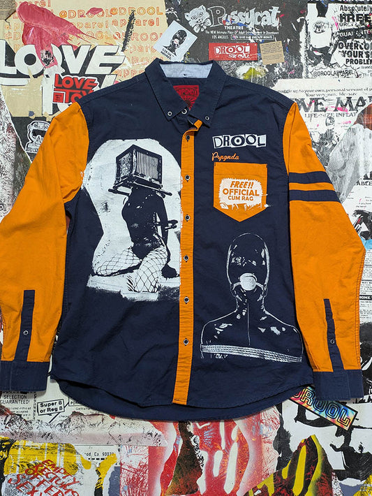 FOMO Collection - Prpgnda Collage Box Head / Manifesto Button Up Long Sleeve - XL - 11617