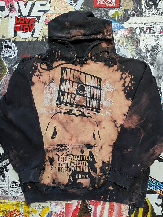 FOMO Collection - DISTRESSED Collage AC/DC Glory Box / Feel Everything Hoodie - 2XL - 11625