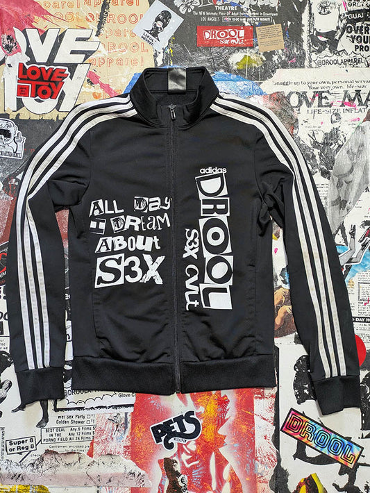 FOMO Collection - Collage A.D.I.D.A.S. Box Head(front and back) Zip Up Jacket - XS - 11627