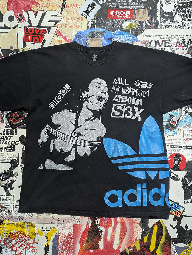 FOMO Collection - DISTRESSED Collage A.D.I.D.A.S. Origin Story T-Shirt - XL - 1179