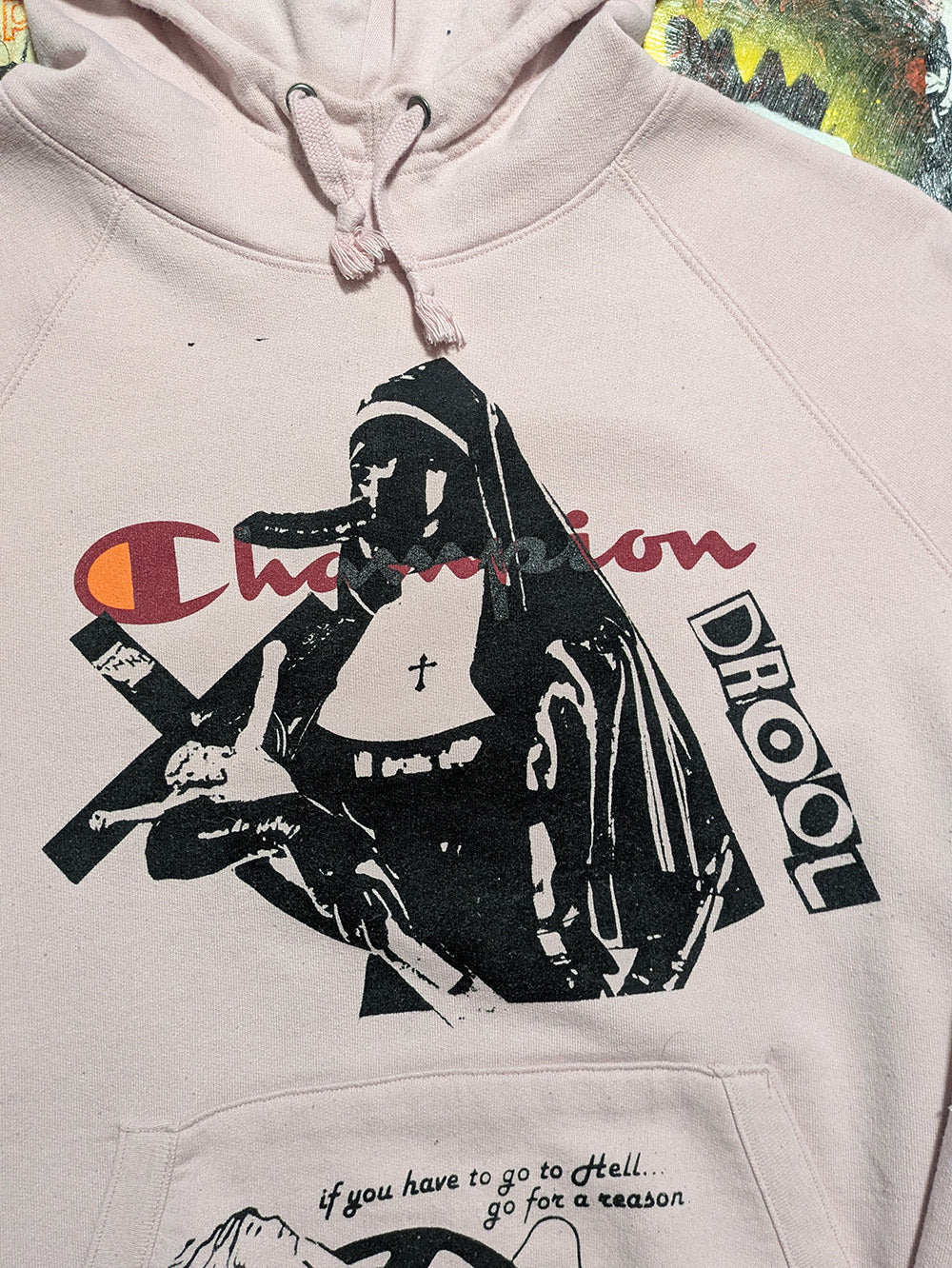 FOMO Collection - Collage Champion Magdalene / Devil In Miss Jones Hoodie - XL - 11734