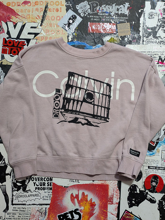 FOMO Collection - Calvin Klein Glory Box Crop Top Crewneck - L - 11821