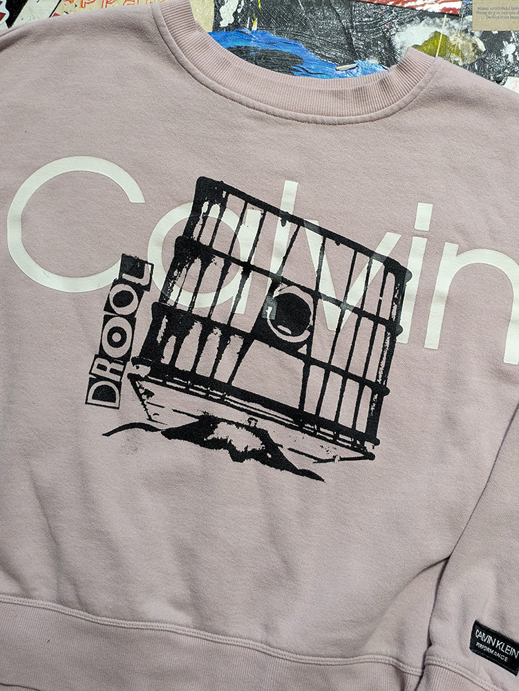 FOMO Collection - Calvin Klein Glory Box Crop Top Crewneck - L - 11821