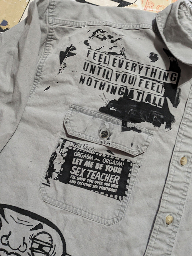 FOMO Collection - DISTRESSED Collage Manifesto / FWTT / Feel Everything - 2XL - 11824